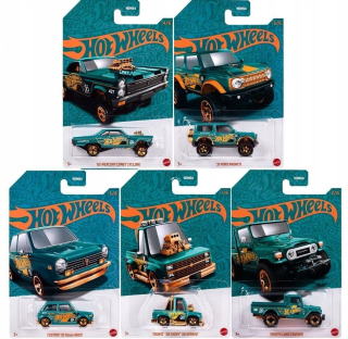 HOT WHEELS PERLOVÁ A CHROMOVÁ SADA 5 HORÚCICH KOLESÁ AUT